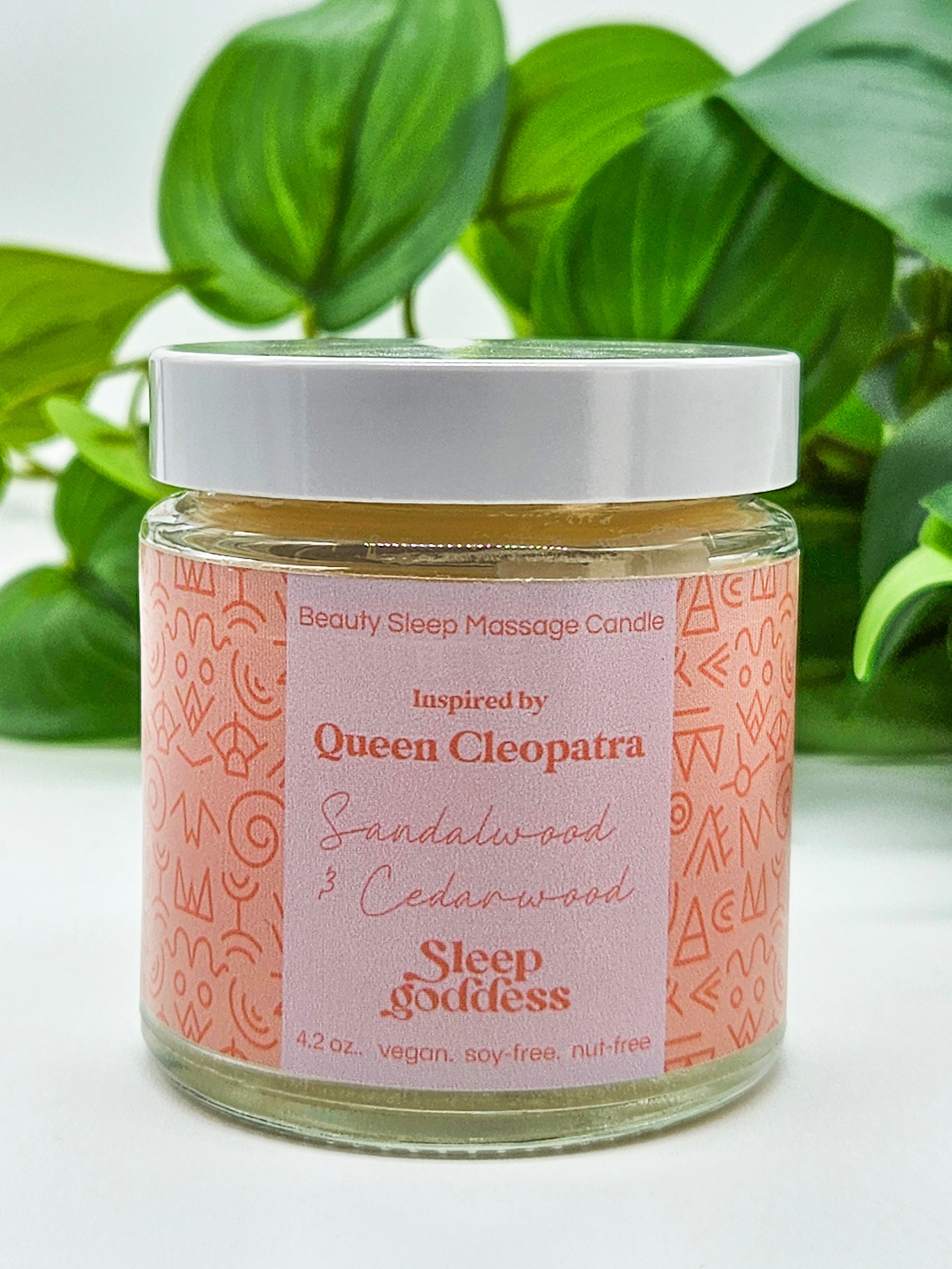 Massage Oil Skin Treatment Candle Duo Queen Cleopatra and Queen Nzinga