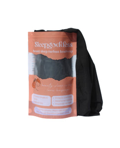 Sleep Turban Headwrap in Black